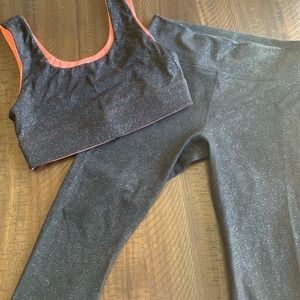 Fabletics activewear set with reversible top